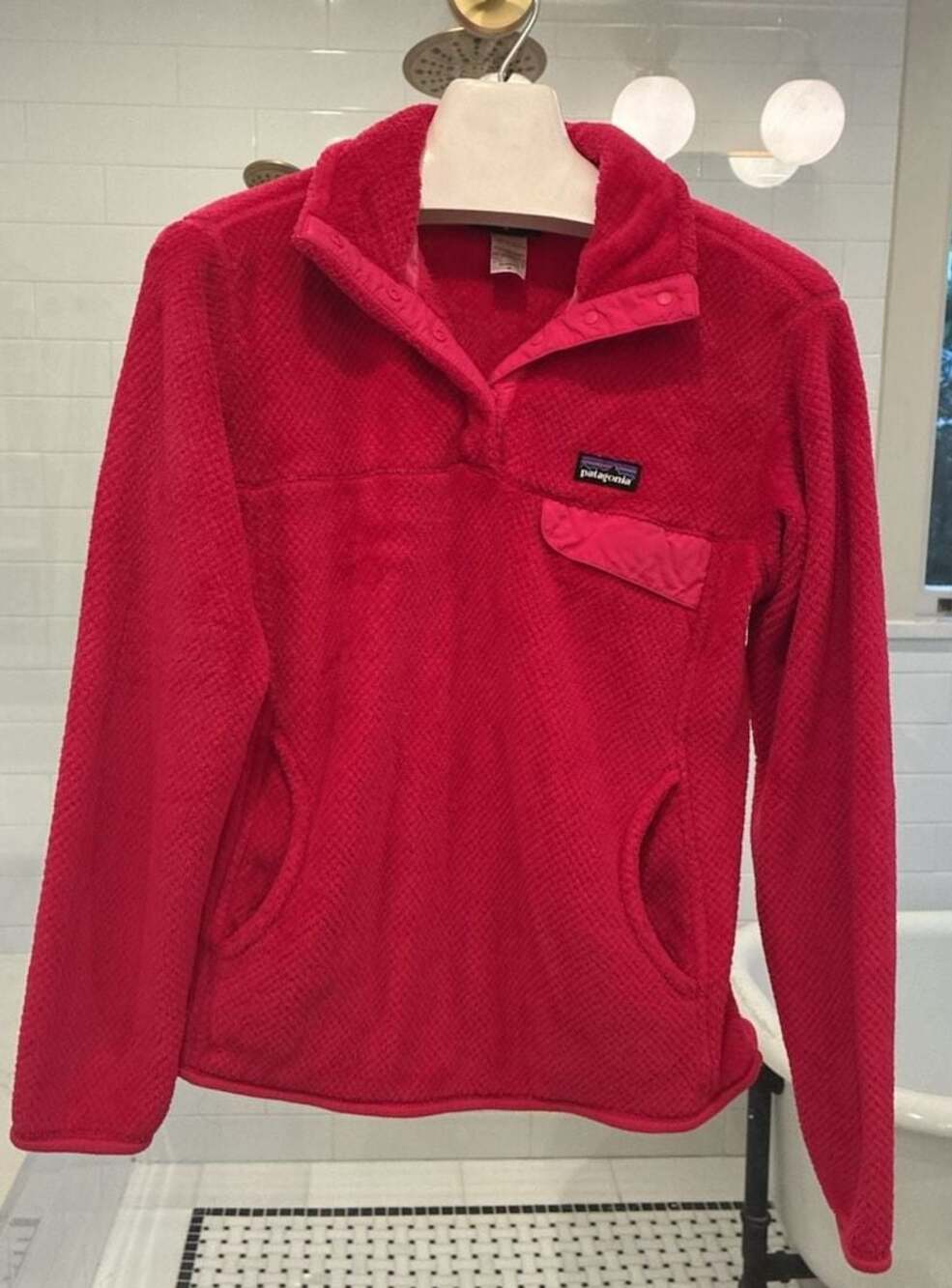Pink Patagonia Synchilla Snap Fleece Pullover Women's Size M